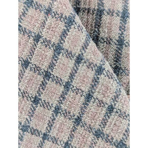 Shyde Women's Cotton Blend Large Collar Plaid Peplum Coat Size Medium - Picture 11 of 16